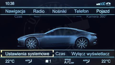 ASTON MARTIN polskie menu, polski lektor, zmiana regionu ASTON MARTIN polskie menu, polski lektor, zmiana regionu