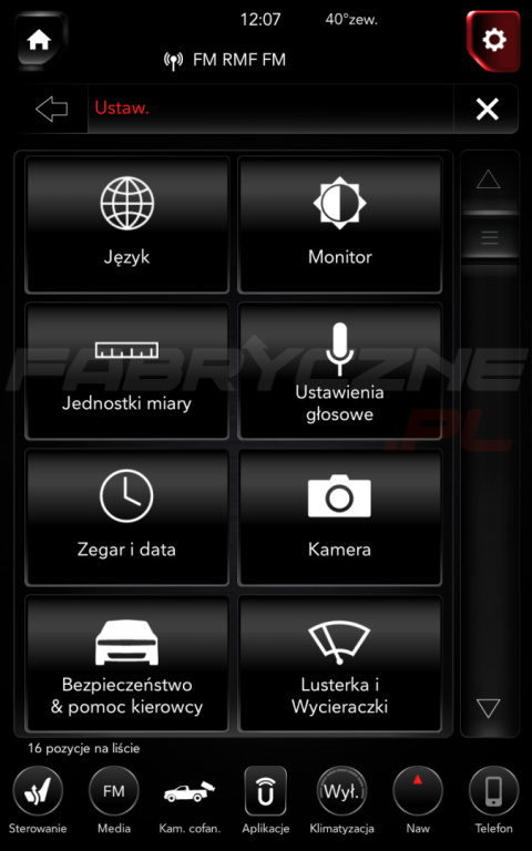 DODGE UCONNECT 12.0" 4C PANASONIC polskie menu, polski lektor, zmiana regionu DODGE UCONNECT 12.0" 4C PANASONIC polskie menu, polski lektor, zmiana regionu