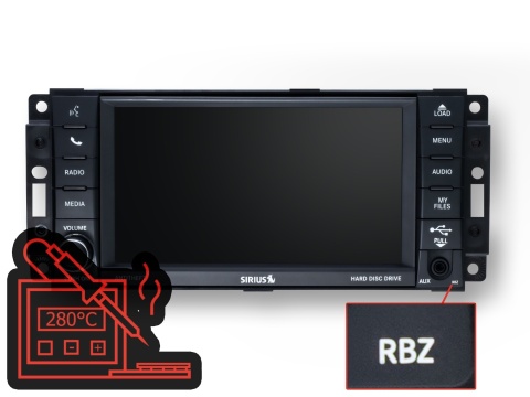 Naprawa Uconnect 430 (Sirius RBZ) Chrysler Jeep Dodge | Serwis radia