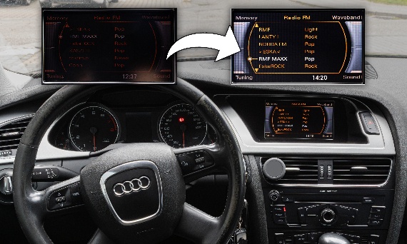 Ciemny wyświetlacz w Audi A4 B8 (2007–2011)? Sprawdź, jak naprawiamy ten problem bez wymiany radia!