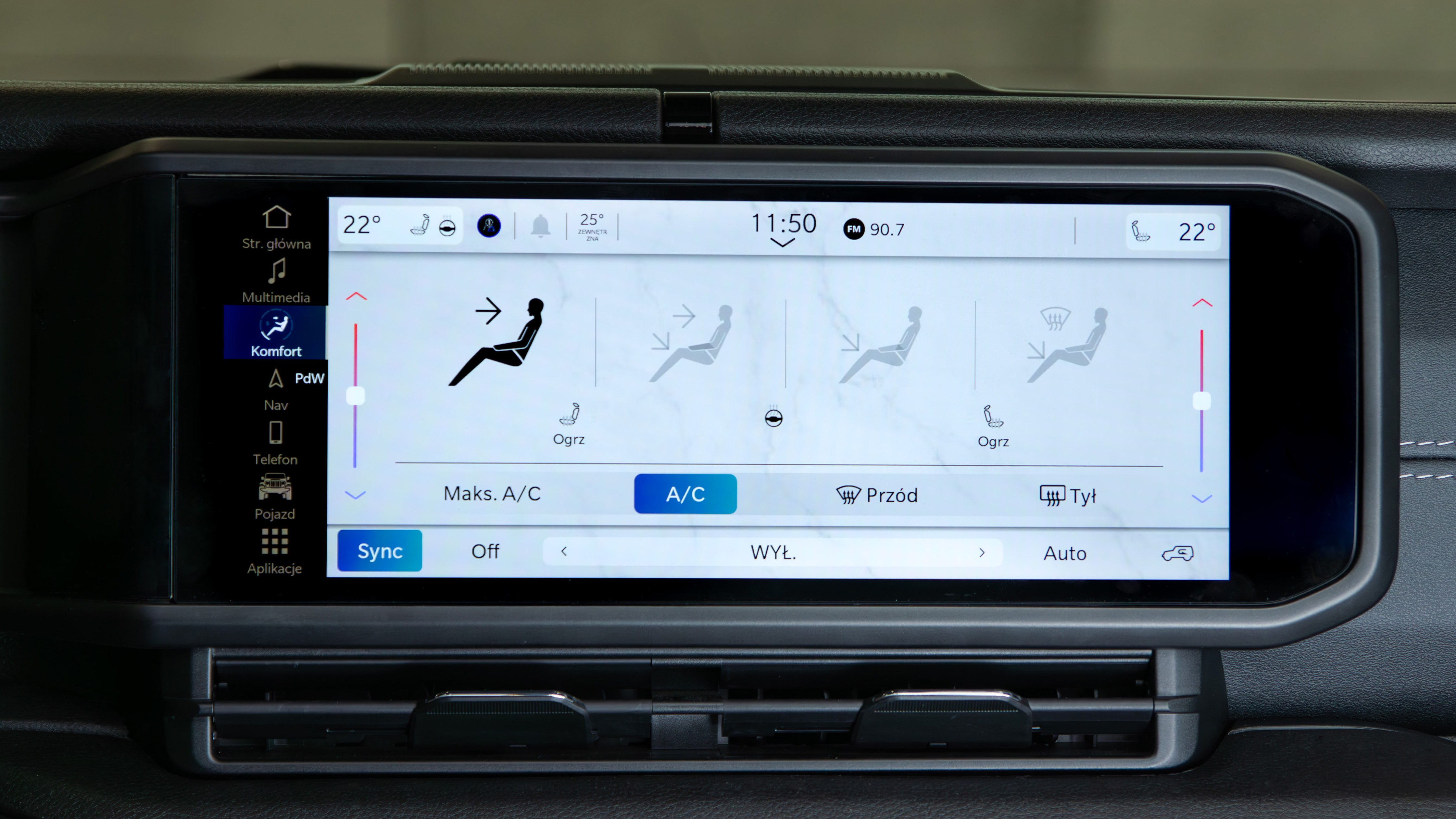 polskie menu w jeepie z usa