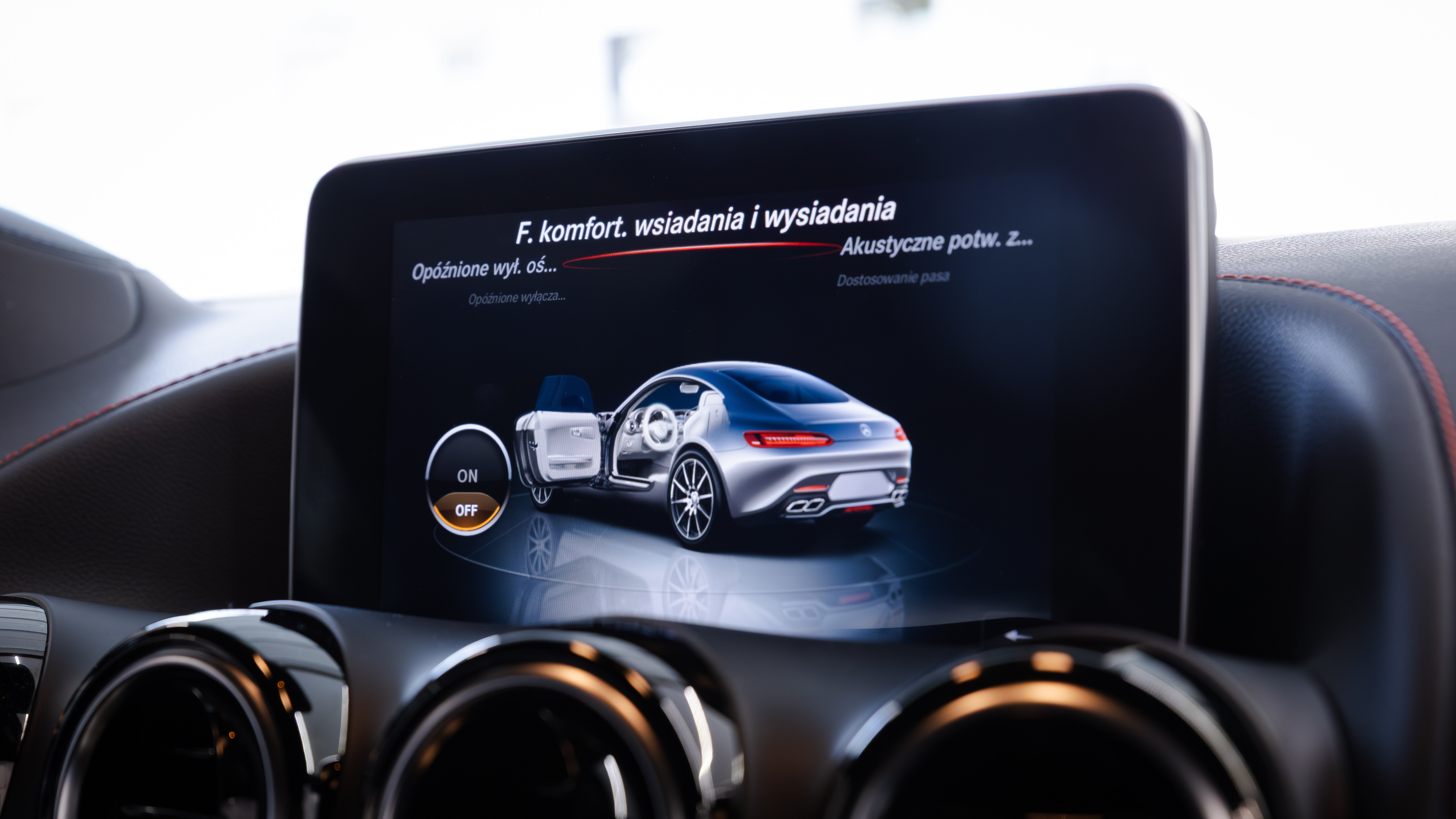 mercedes amg gt zmiana języka