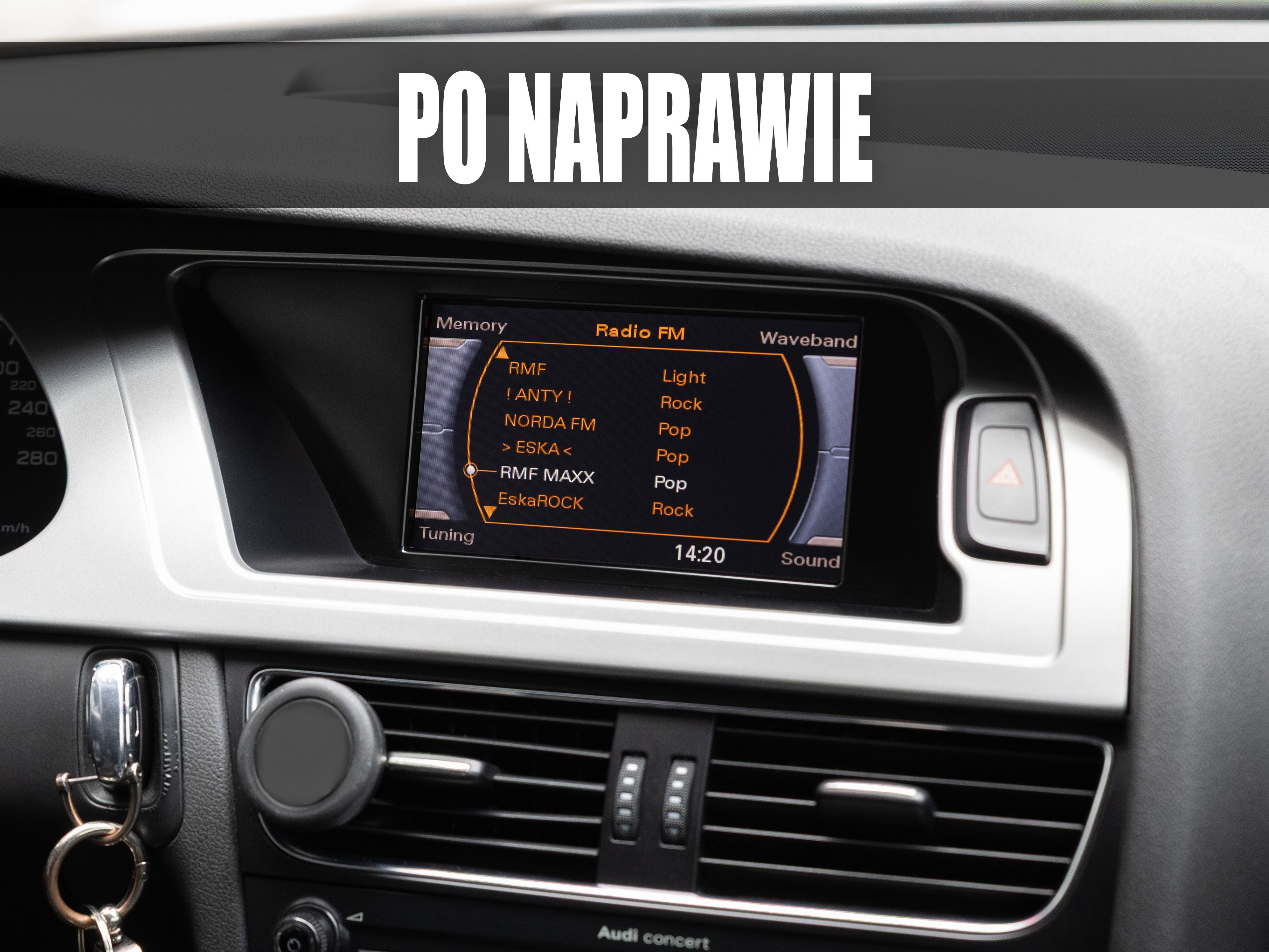 wymiana wyświetlacza audi a4