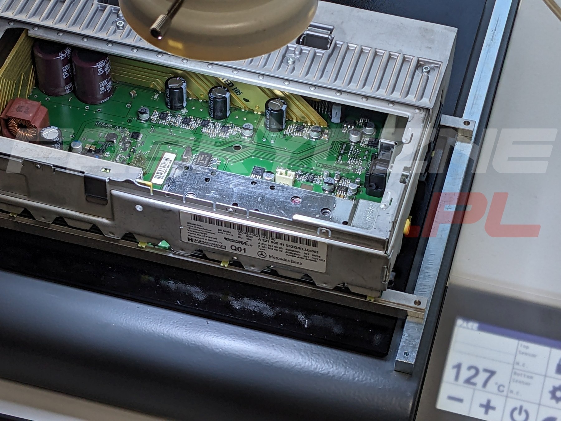 lakierowanie płytki wzmacniacza