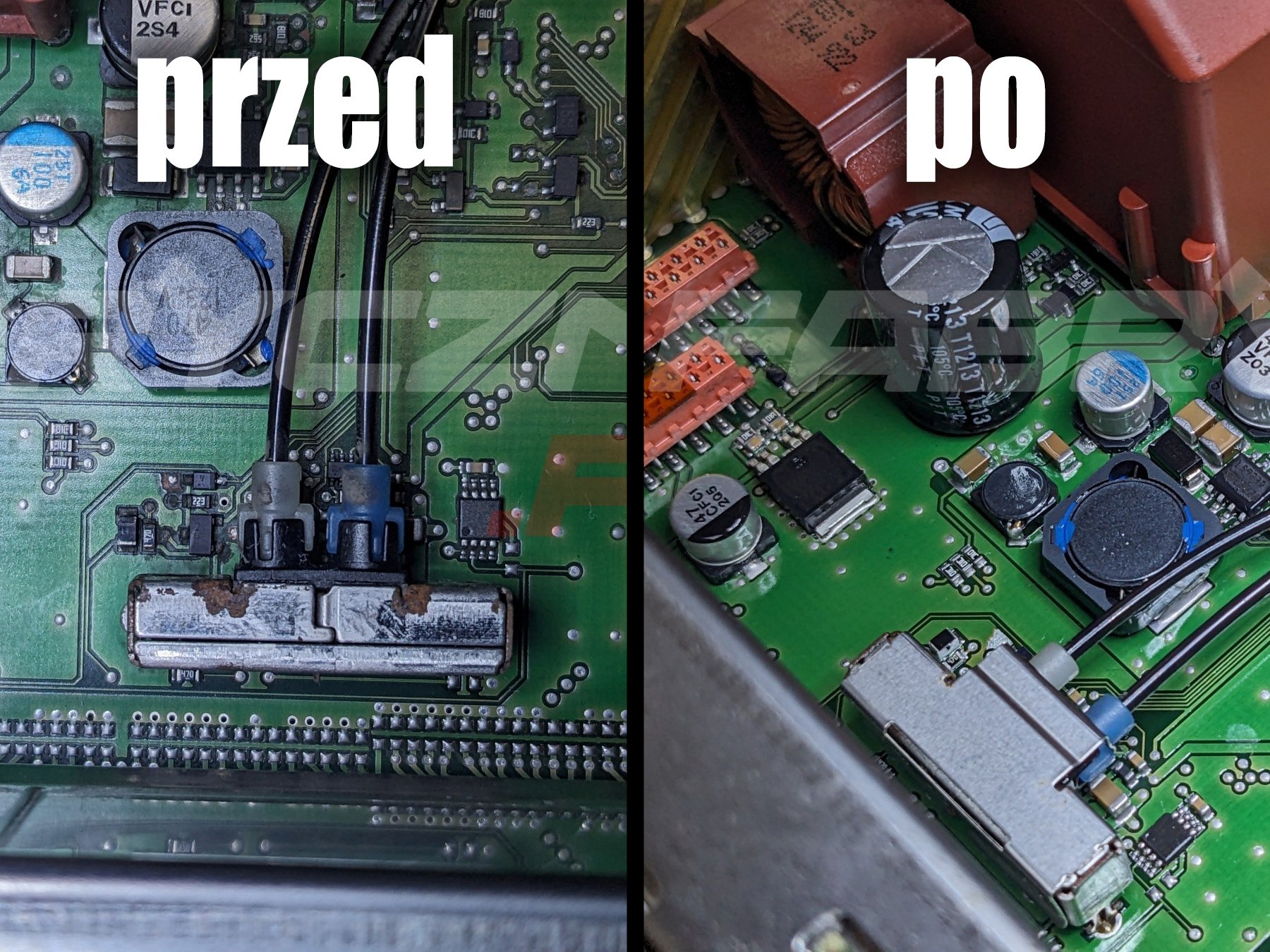 zepsuty wzmacniacz w samochodzie